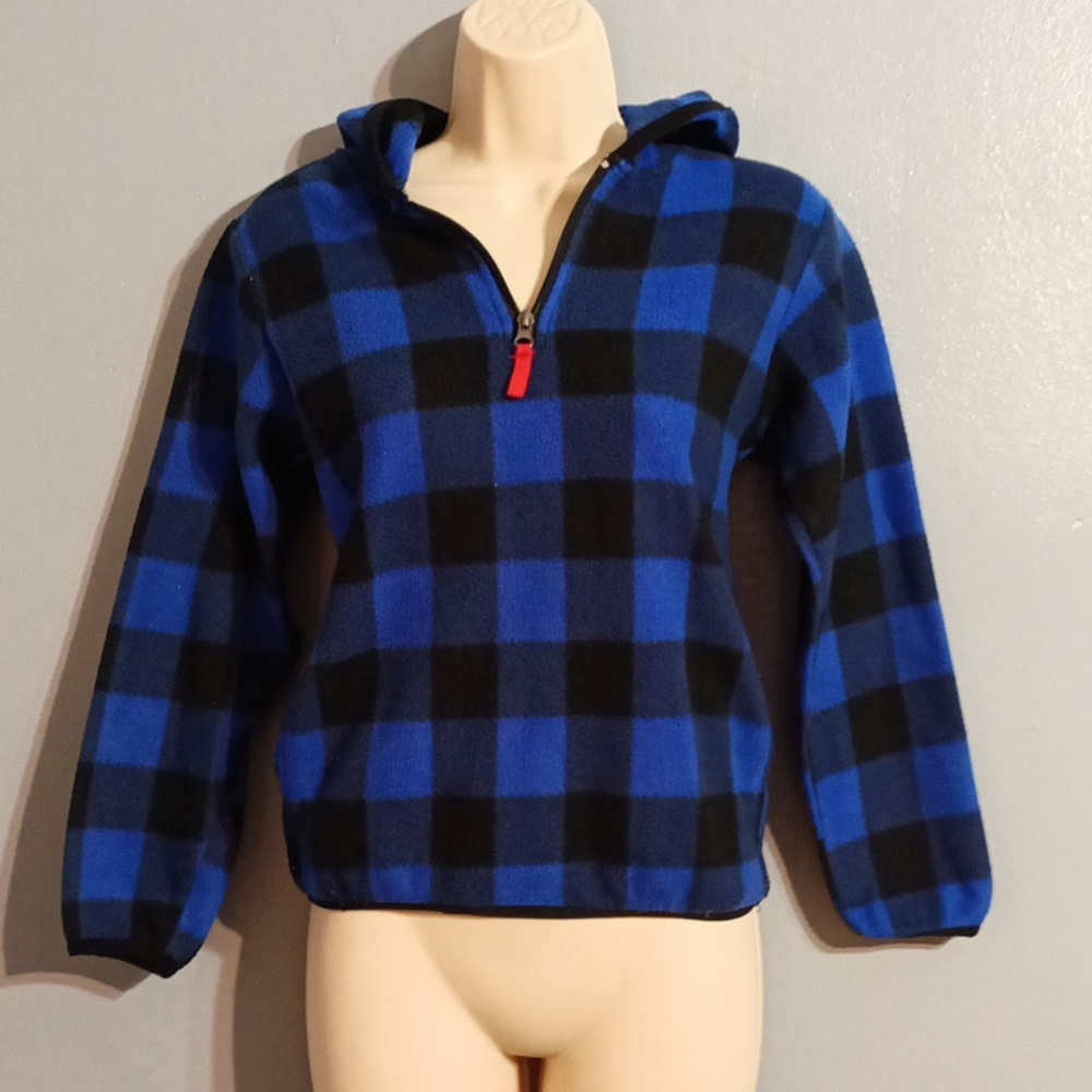 Bocini casual wear girls size medium 8 plaid hoodie